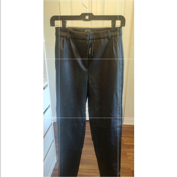 NWT - faux leather high-waisted pants - Picture 1 of 2
